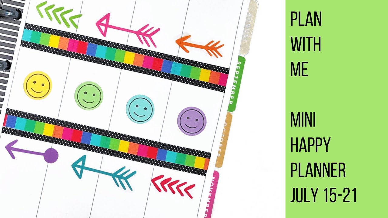 Plan With Me // Mini Vertical Happy Planner // July 15-21, 2019