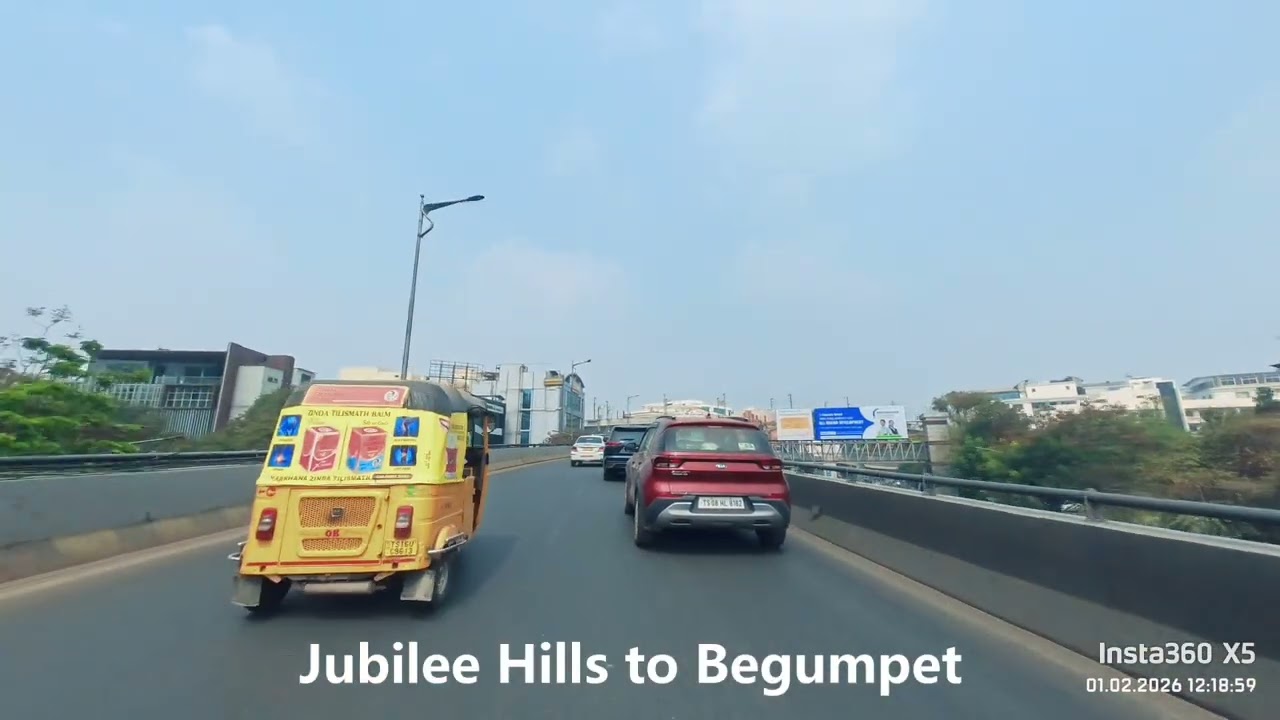 01 02 2026 Jubilee Hills to Begumpet #viralvideo #hyderabad #travel #vlog #travelvlog #youtubeshorts
