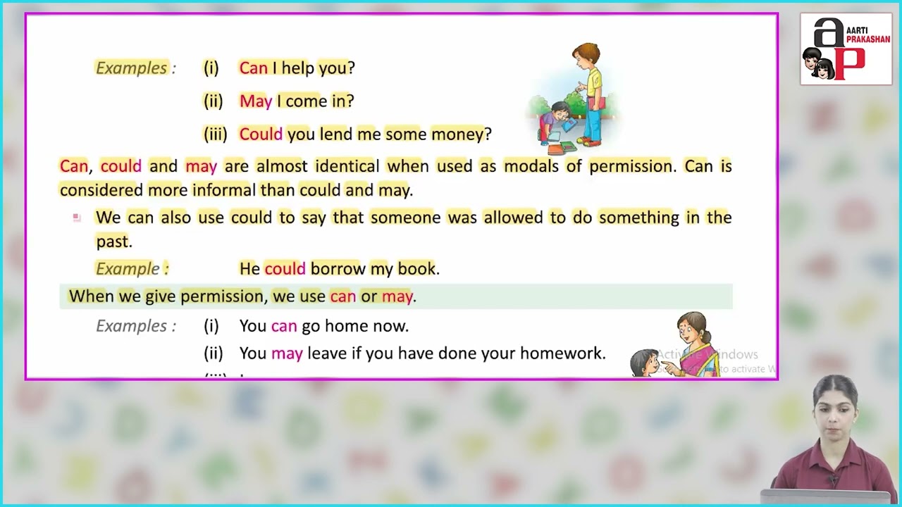 Ch 13 | Aarti Prakashan | Grammar | Class 6 | Modal Auxiliaries | For children