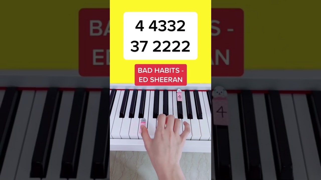 Bad Habits - Ed Sheeran (Piano Tutorial) #badhabits #edsheeran #edsheeranbadhabits #easypiano