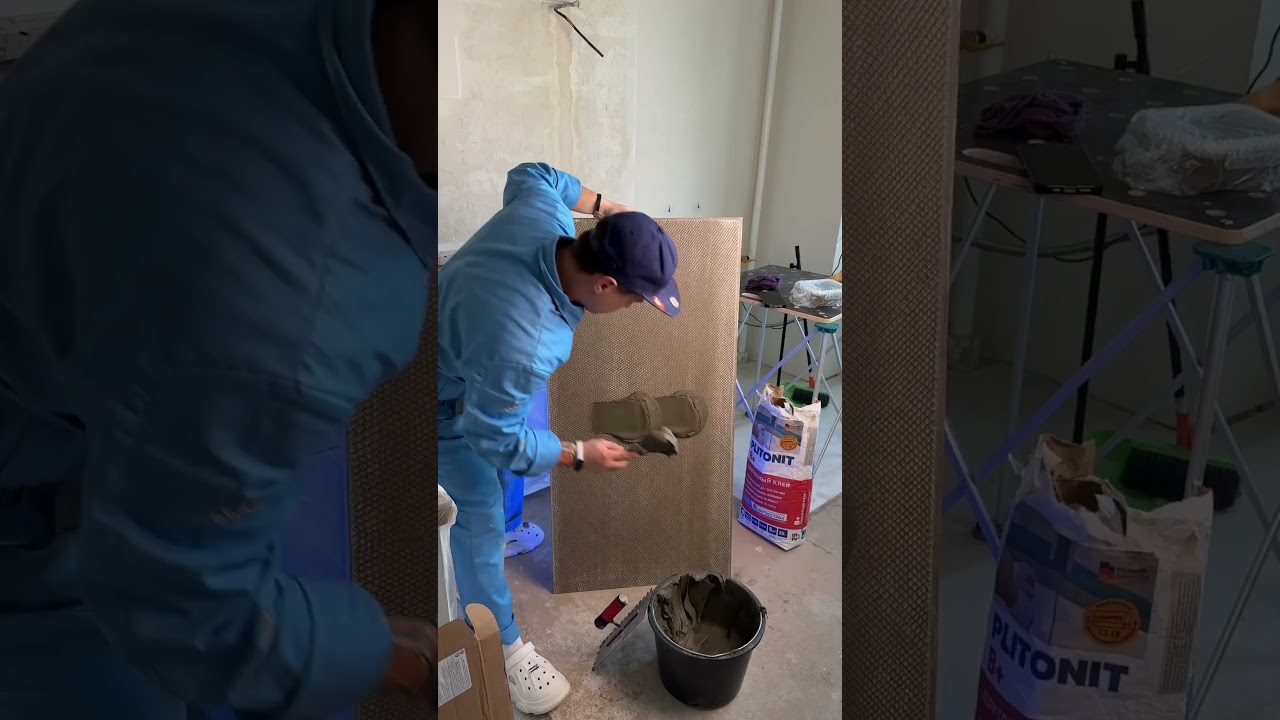 Как уложить фартук на кухне своими руками🙌