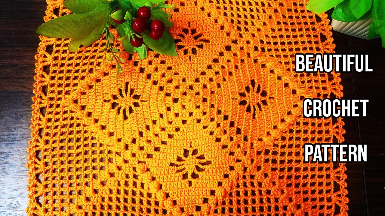 Crochet Design ( Thalposh / Table Cloth / Placemat / Doily ) in Hindi & Urdu - Woolen Craft 149