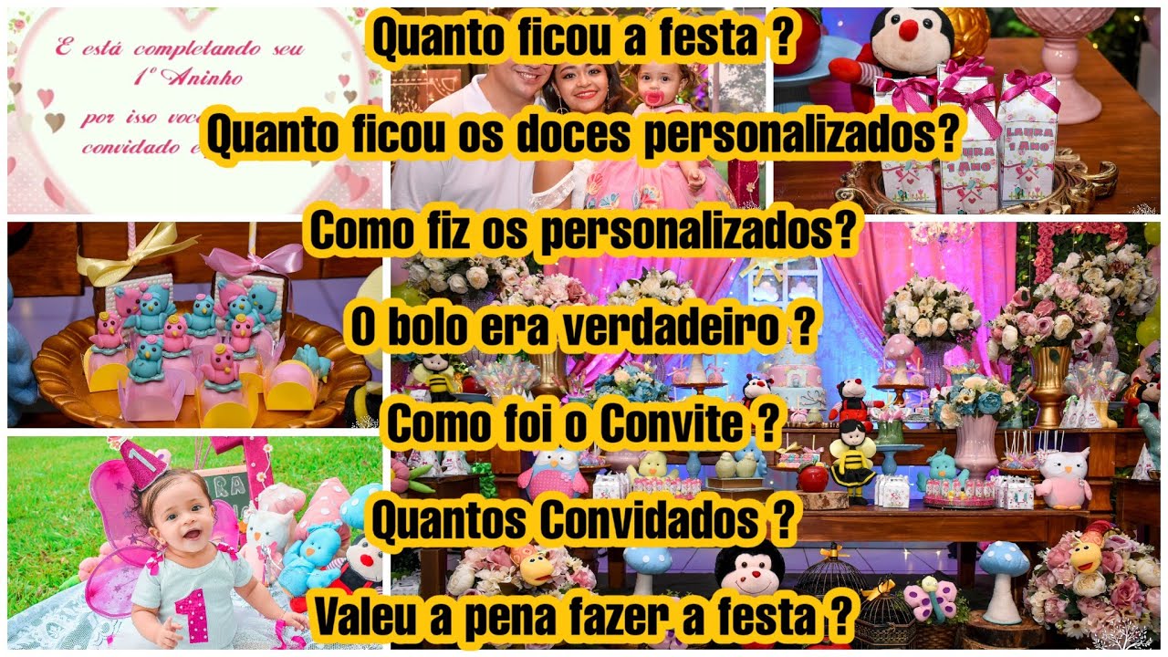 Tudo Sobre a Festa de 1 Ano da Laura + Valores + Valeu a Pena ? +Como foi o convite e muito mais .