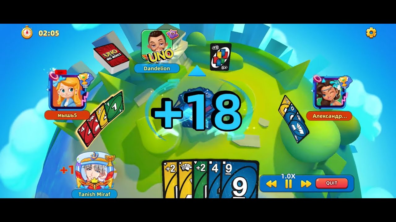 Playing UNO NO MERCY on UNO! Mobile? UNO NO MERCY Gameplay | Go Wild ×10 Single and 2v2 | Good Wins!