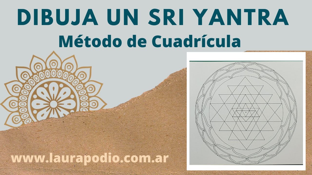 Tutorial #144 -Cómo dibujar un Sri Yantra PASO A PASO, How to draw a Sri Yantra step by step