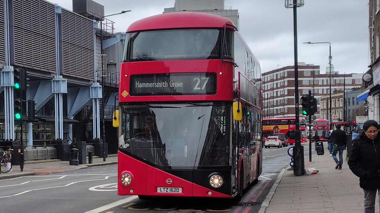 journey on route 27 | transport UK | new routemaster | LTZ 1620