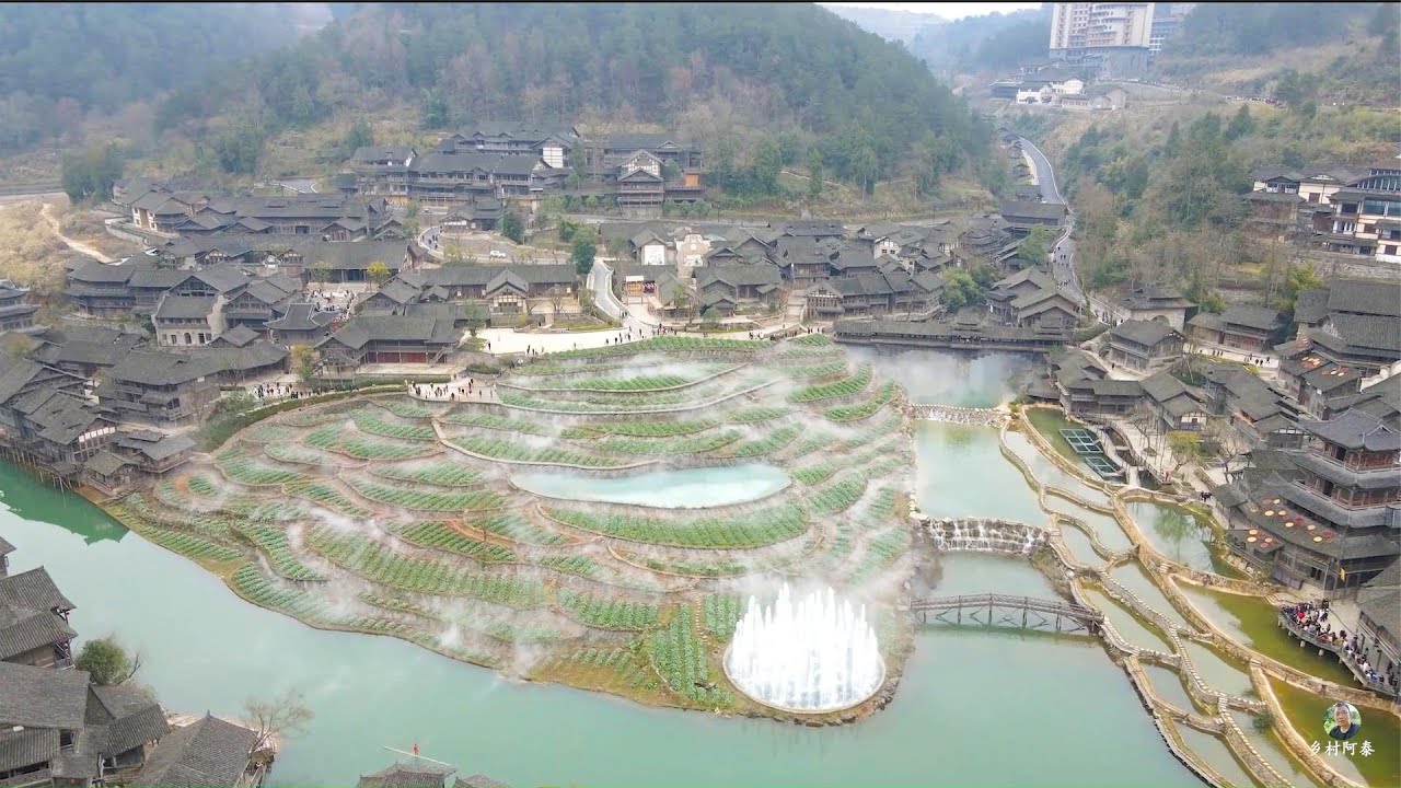 航拍贵州遵义乌江寨，一镜到底看全景，绿水青山美如画【乡村阿泰】