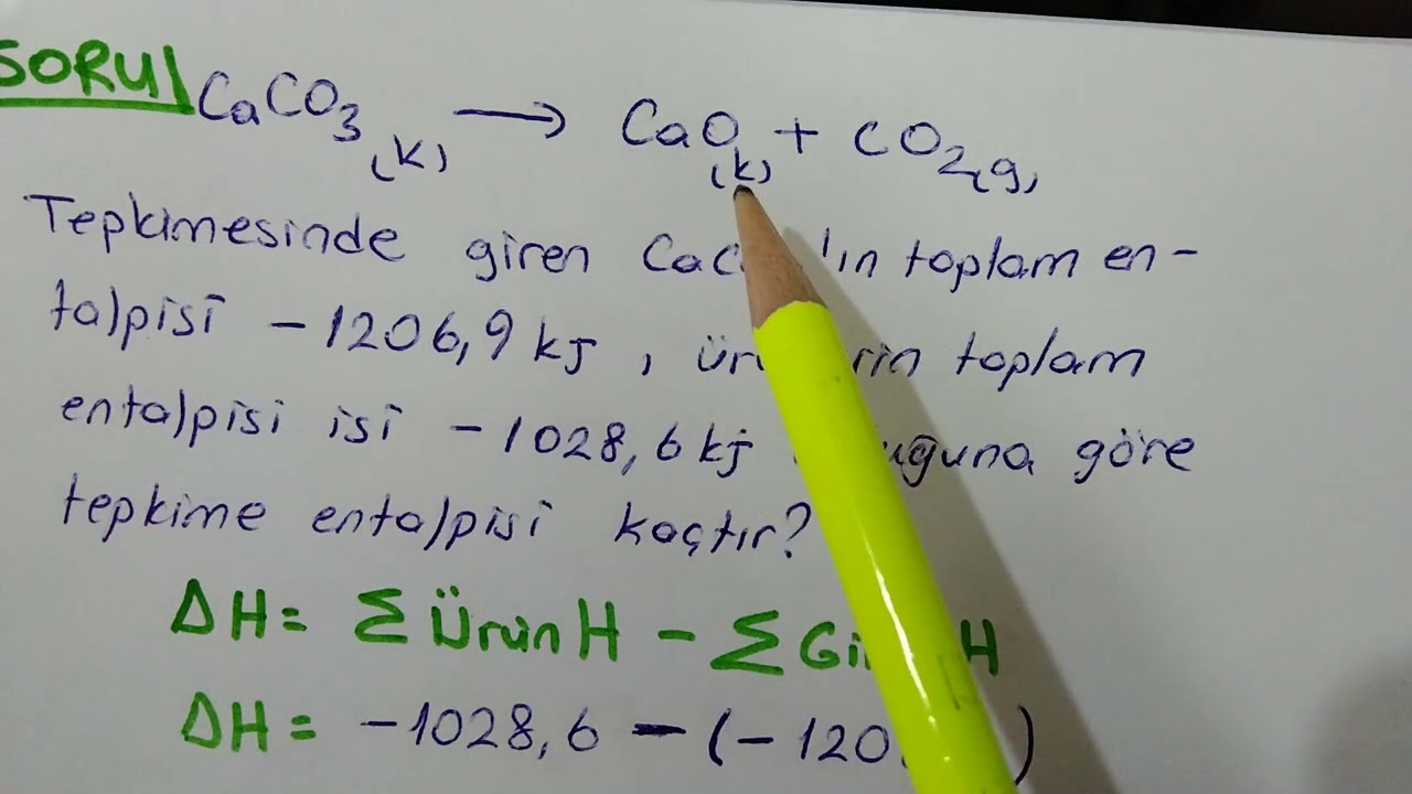ENTALPİ NEDİR? TEPKİME ISISI