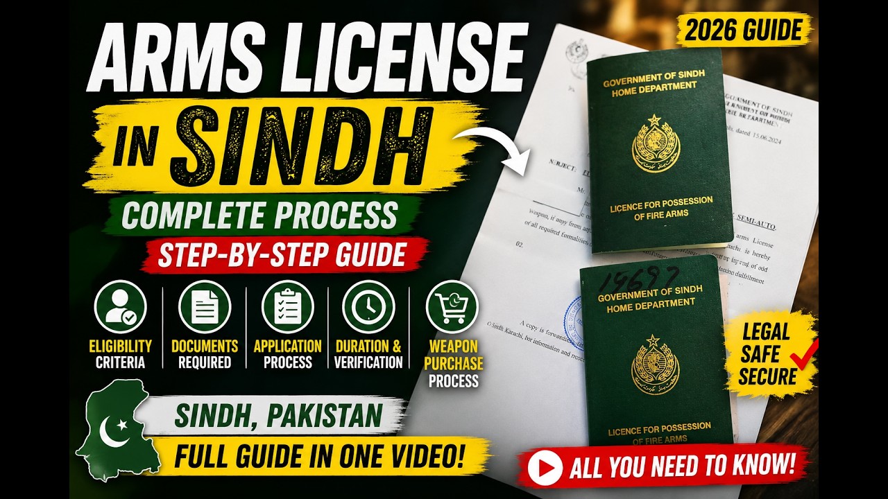 Sindh Arms License 2026 | Eligibility, Documents & Weapon Purchase