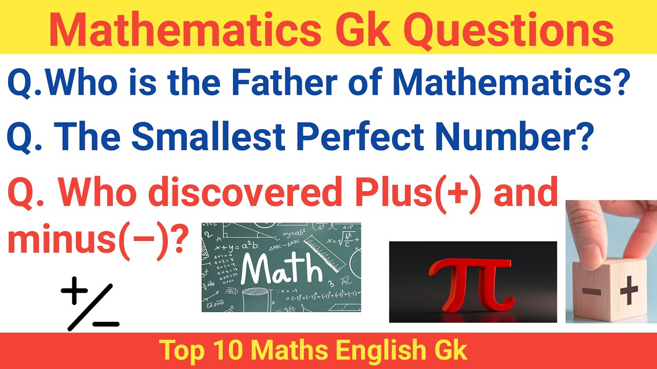 Mathematics Gk Questions | Top 10 Maths Gk ||Gk questions and answers in English ||