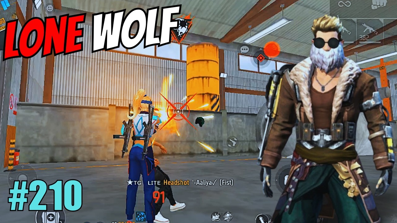 LONE WOLF  RANK  FREE FIRE  GAMEPLAY  TG LITE  #210 || IND LONE WOLF SERIES ||  EP-210