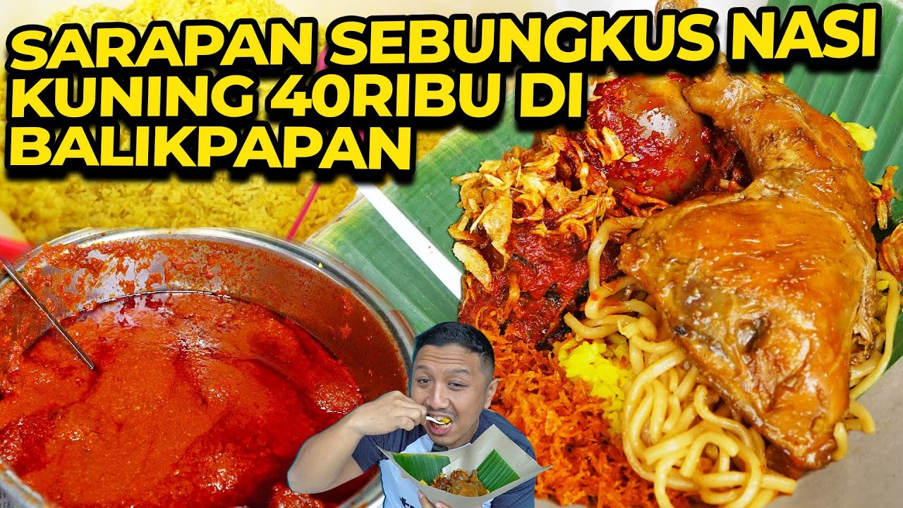 BUKA PAGI BANGET LANGSUNG RAME!! MAKAN NASI KUNING SEBUNGKUS 40RIBU PEDES MELEK!!!