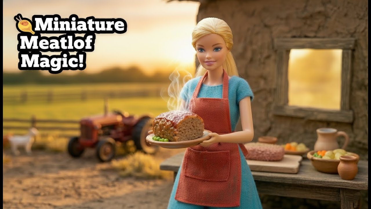 Miniature Village Kitchen | Meatloaf Cooking | Toy Family Kitchen | ASMR | Life of Miniatures