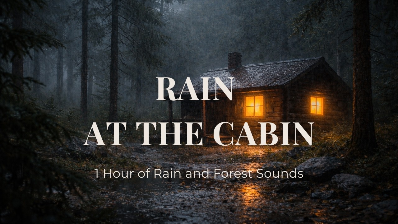 Rain at the Forest Cabin | Calm Rain and Forest Sounds for Sleep & Relaxation