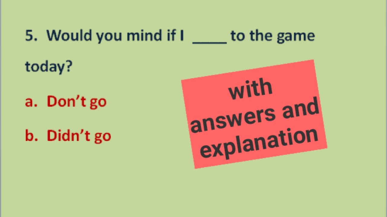 English Grammar Quiz - modal auxiliaries of request, permission and preference