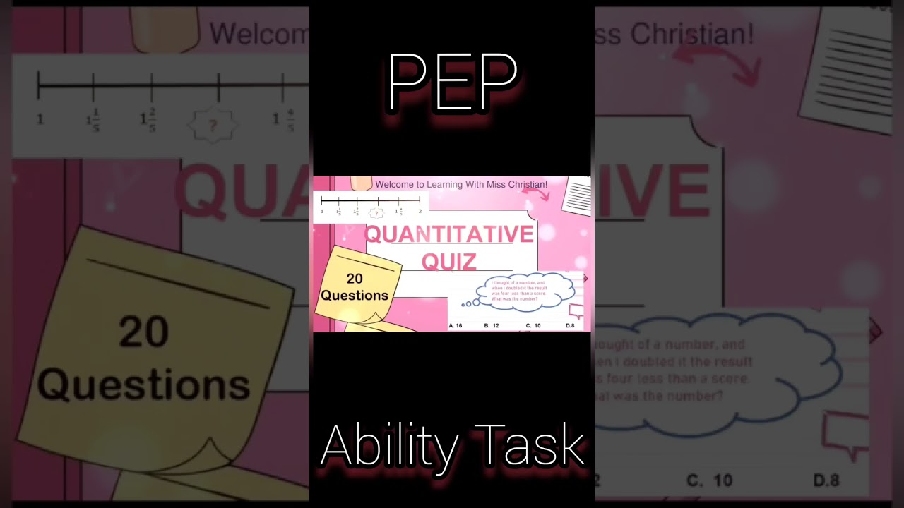 Quantitative Reasoning Quiz