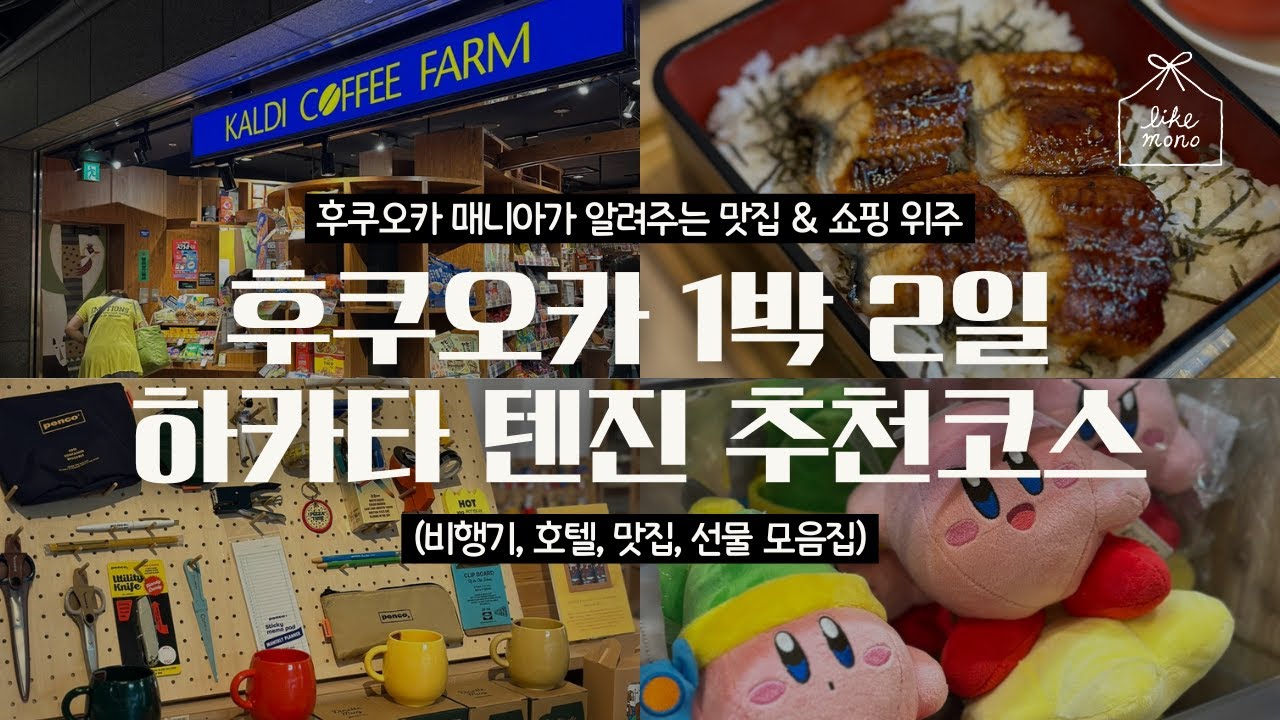 ⛩️ 후쿠오카 1박 2일 여행 ✈️ 후쿠오카 1n회차가 알려주는 텐진 하카타 추천 코스 | 미나텐진 | 텐진 지하상가 | 야쿠인 | 야요이켄 | 멘야가가 | 아뮤플라자 |