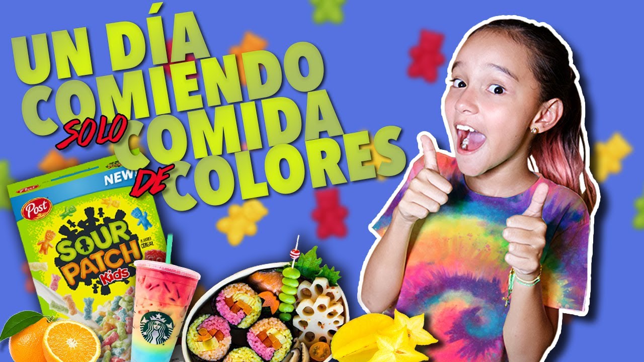 UN DÍA COMIENDO COMIDA DE COLORES