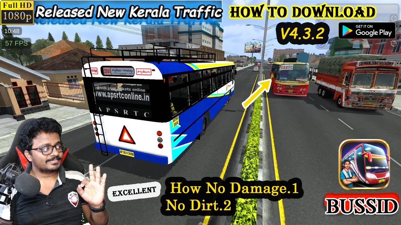 New Released How to Install Kerala Traffic and Install No Damage and No Dirt Mod in BUSSID V4.3.2