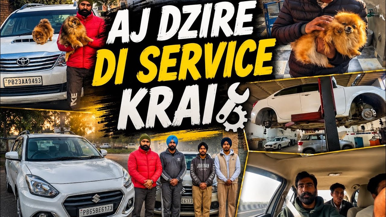 Gadi di service krai aj nle dog farm gye✌️