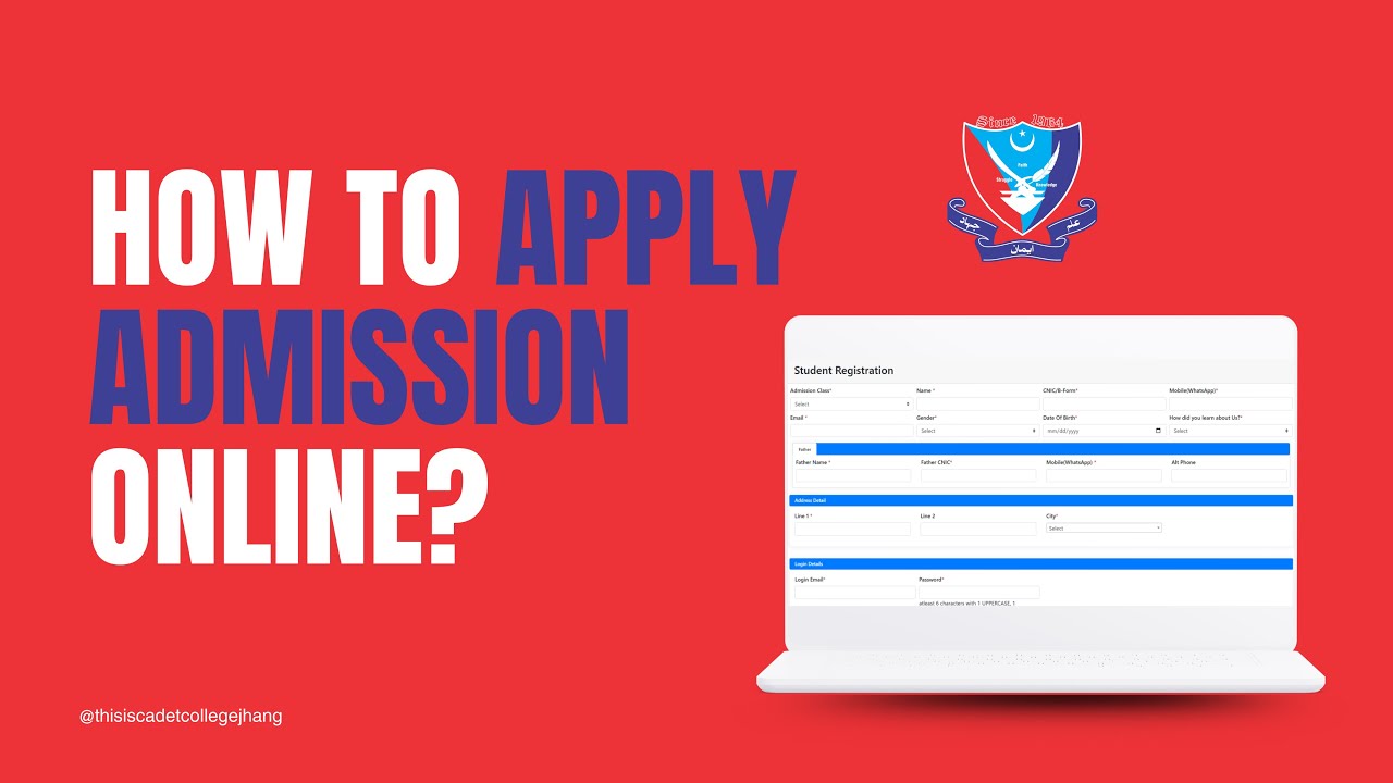How to Apply Online for Admission at Cadet College Jhang!