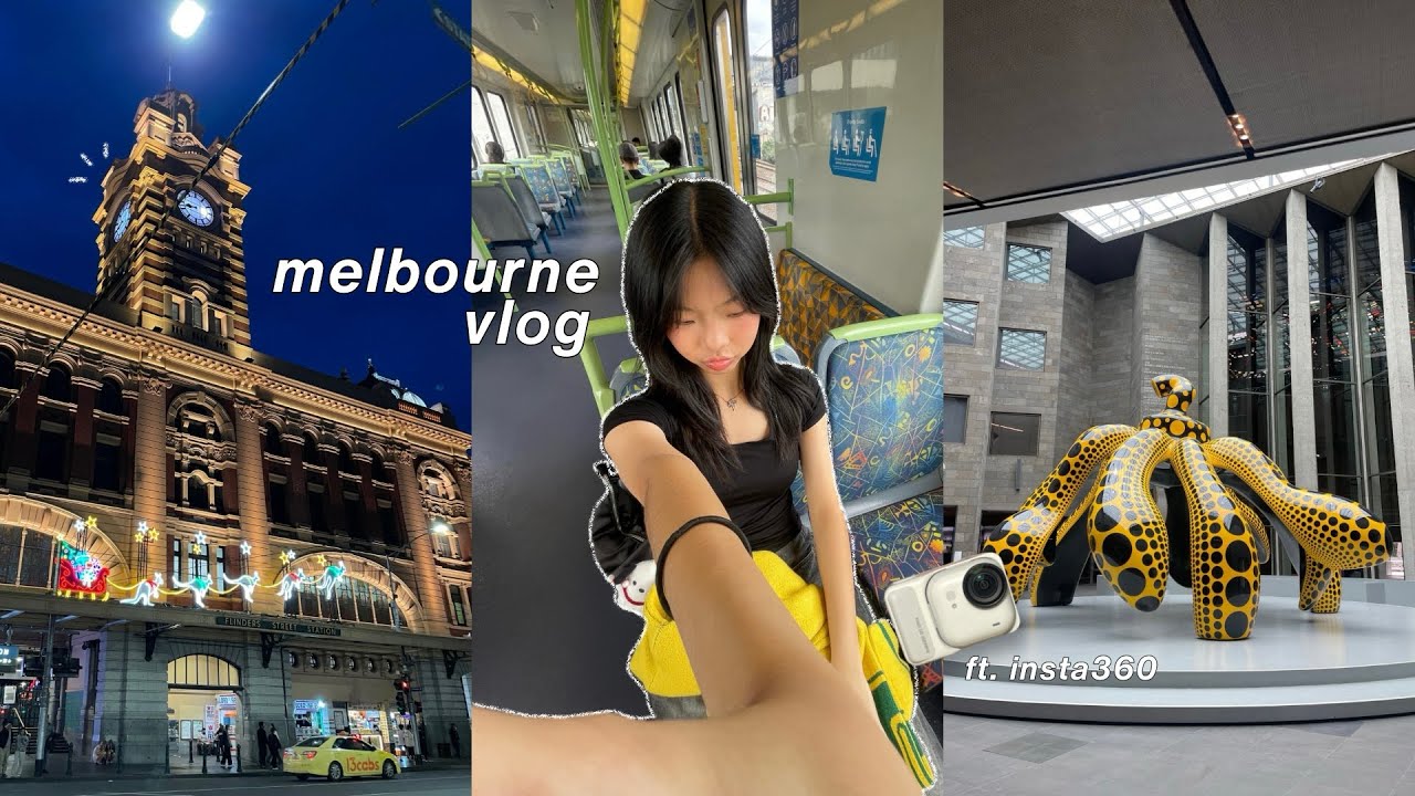 MELBOURNE vlog 🚃 insta360 brand trip, museum photoshoot, judydoll makeup haul, brighton beach