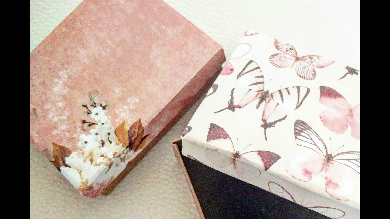 DIY come decorare scatoline in cartone - tutorial easy decor  - beebeecraft
