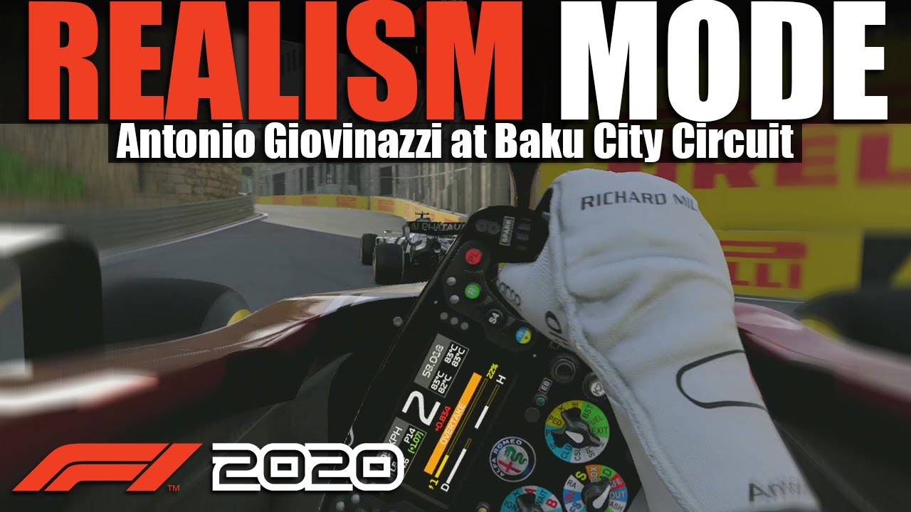 F1 2020 REALISM MODE - BAKU (100% RACE + TRACKIR + COCKPIT + NO HUD + NO ASSISTS)