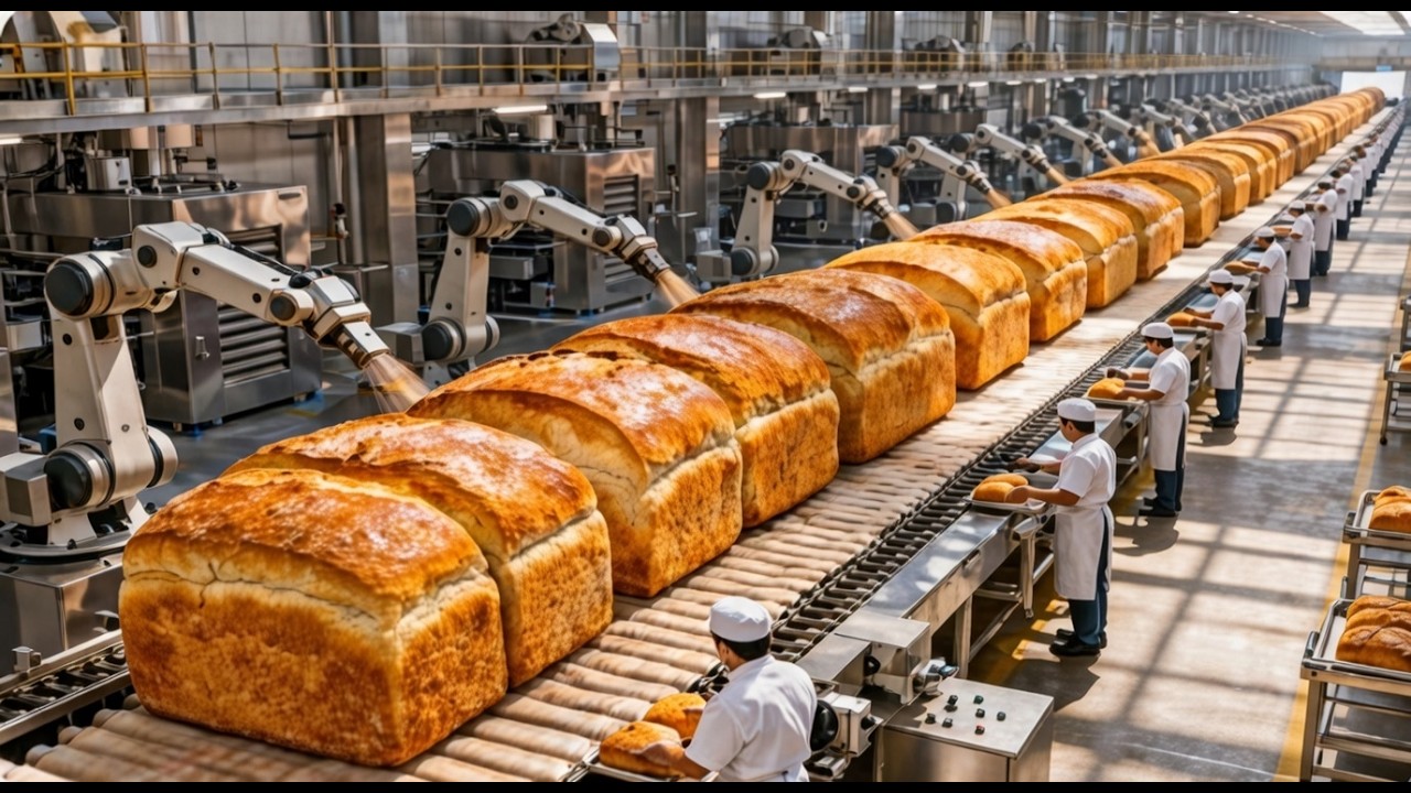 Inside a Massive Modern Bread Factory: Watch Wheat Turn Into Perfect Artisan Bread (Full Process)