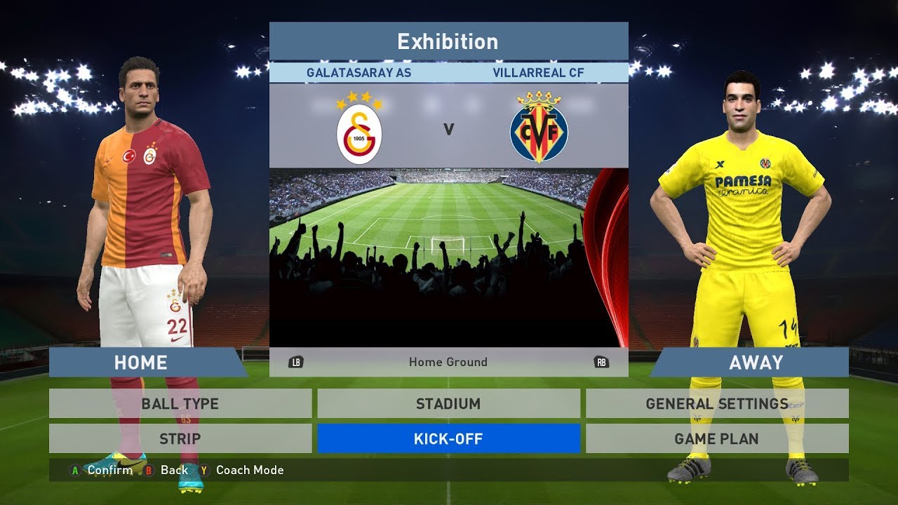 Galatasaray AS vs Villarreal CF, T&uuml;rk Telekom Arena, PES 2016, PRO EVOLUTION SOCCER 2016, Konami, PC