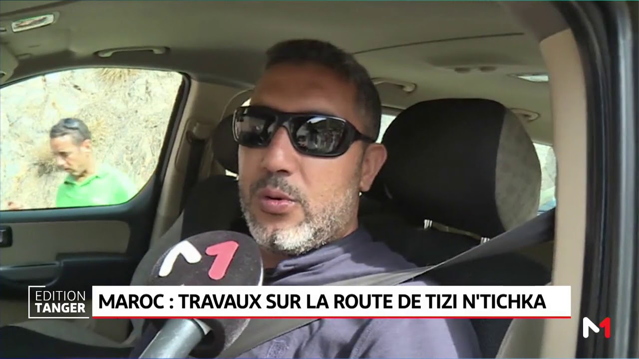 Maroc; Travaux sur la route de Tizi N Tichka