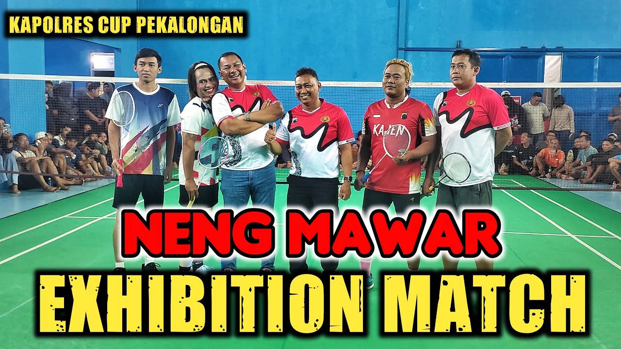 EXHIBITION MATCH !! [Neng Mawar/Chendyka VS Hendrik/Pak Kliwon] KAPOLRES CUP | BADMINTON HIGHLIGHT