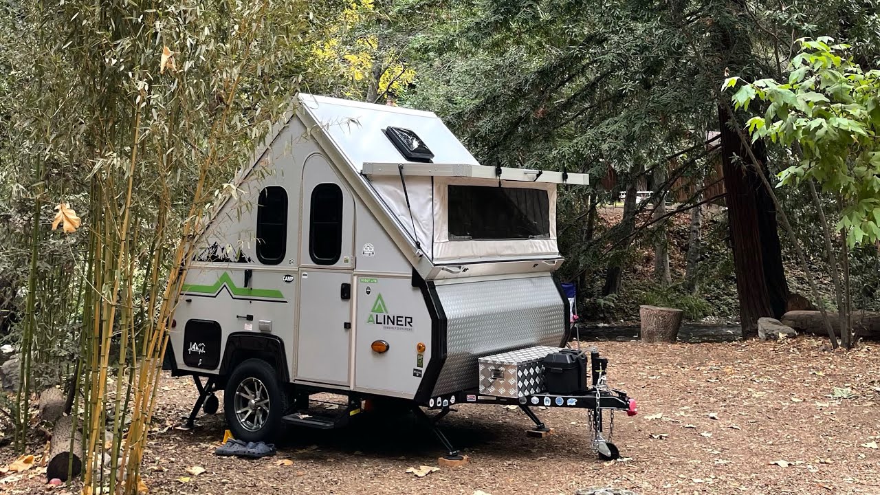 ALiner Scout Lite Interior Tour #Aliner #scoutlite #camper #smallcamper #popupcamper #Afame #trailer