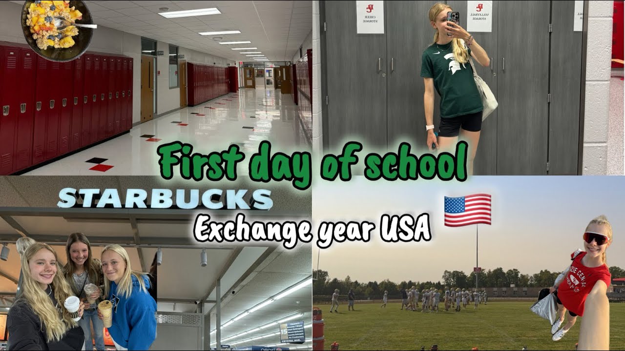 Erster Schultag in Michigan!🏫 Auslandsjahr USA 24/25 Exchange Year First day of school🇺🇸