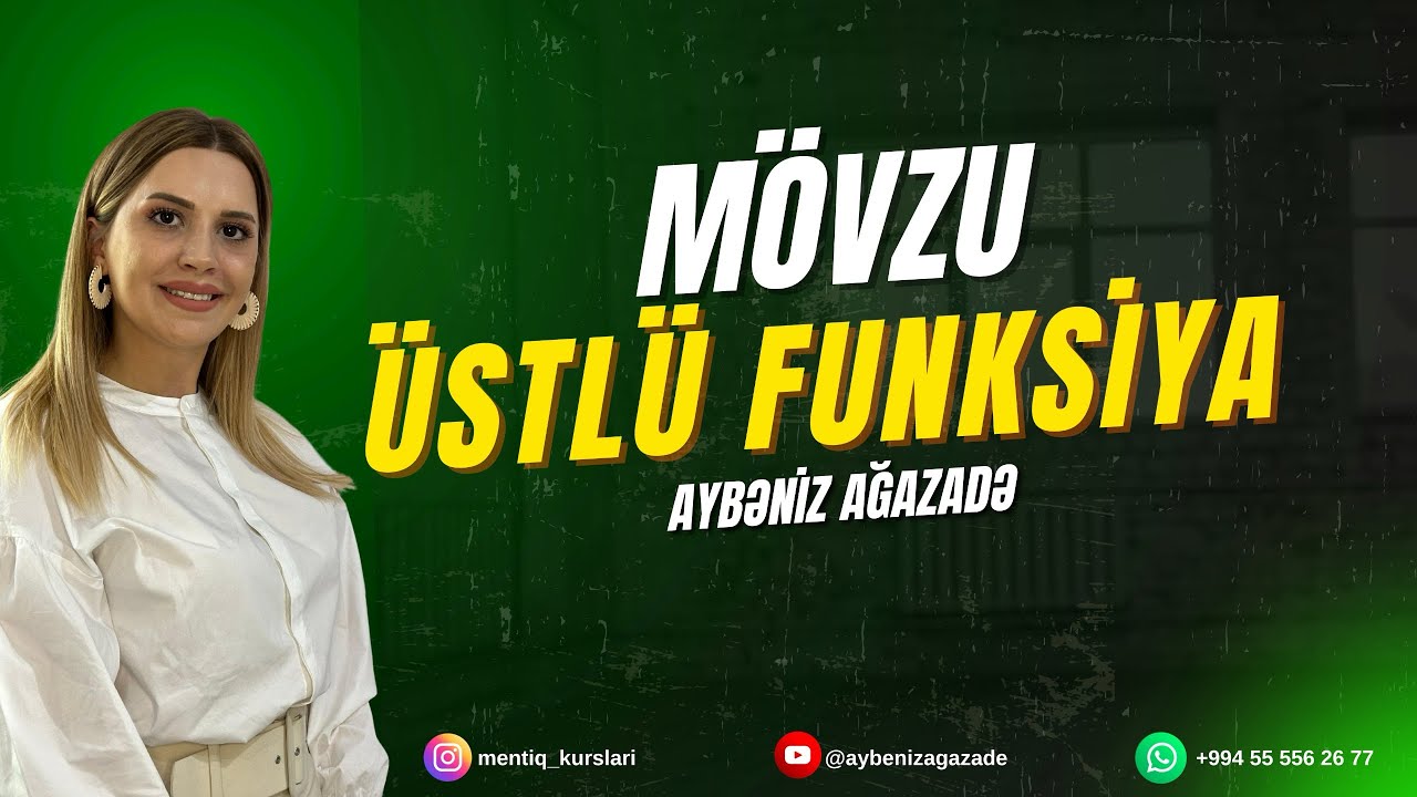 MÖVZU--ÜSTLÜ FUNKSİYA(son rəqəmin tapıması)✌🏻