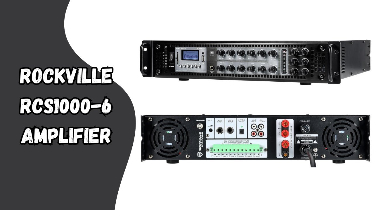 Powerful Audio for Large Spaces | Rockville RCS1000-6 1000W 6-Zone Commercial Amplifier