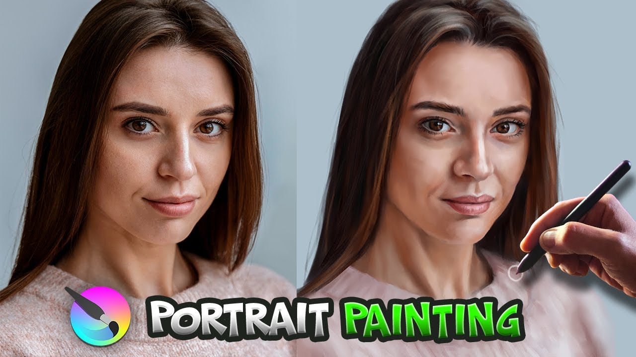 Painting a REALISTIC Portrait in Krita I Time Lapse