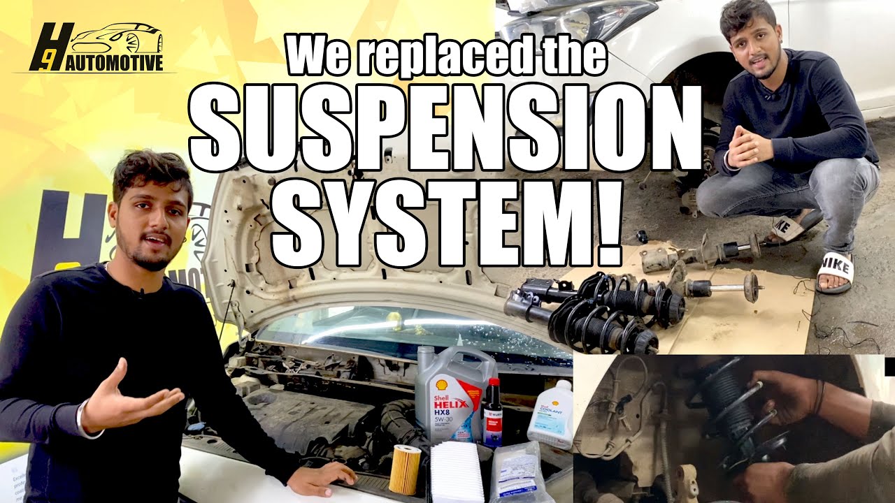 We replaced the SUSPENSION SYSTEM of @hyundaiindia i20 | H9 AUTOMOTIVE | #h9automotive
