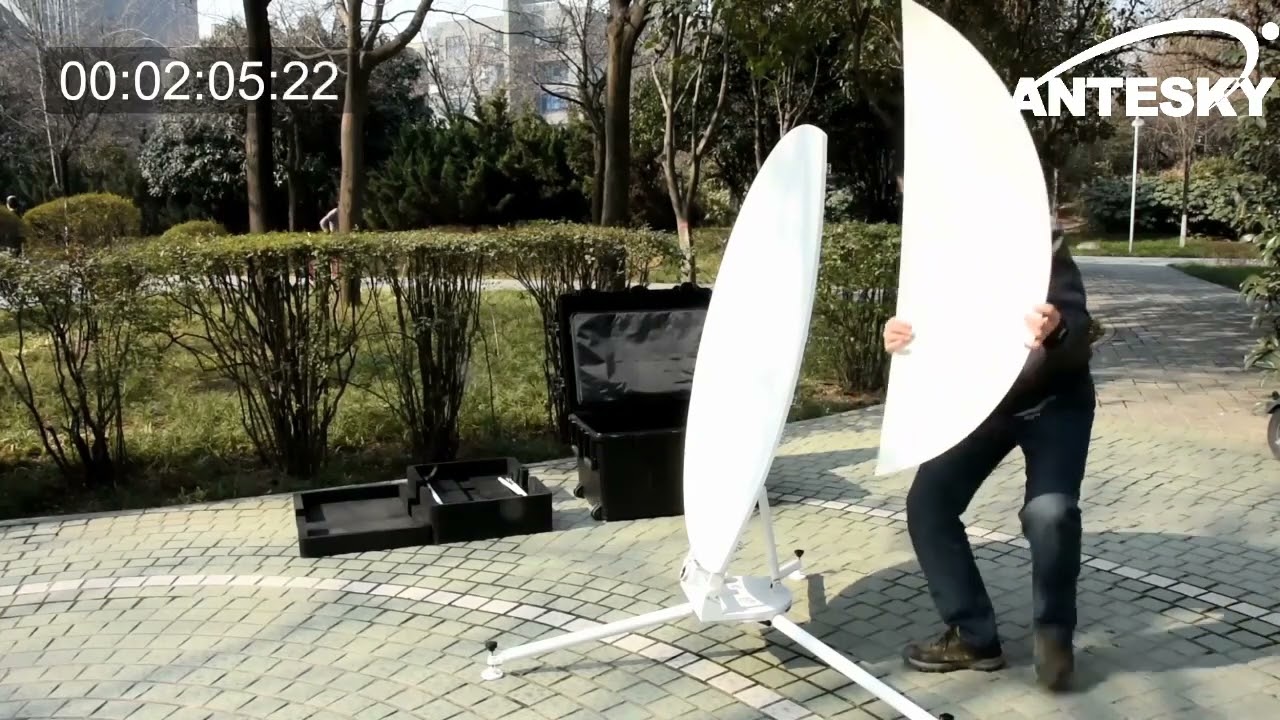 Antesky 1.2 Meter Manual Portable Flyaway Antenna Assembly