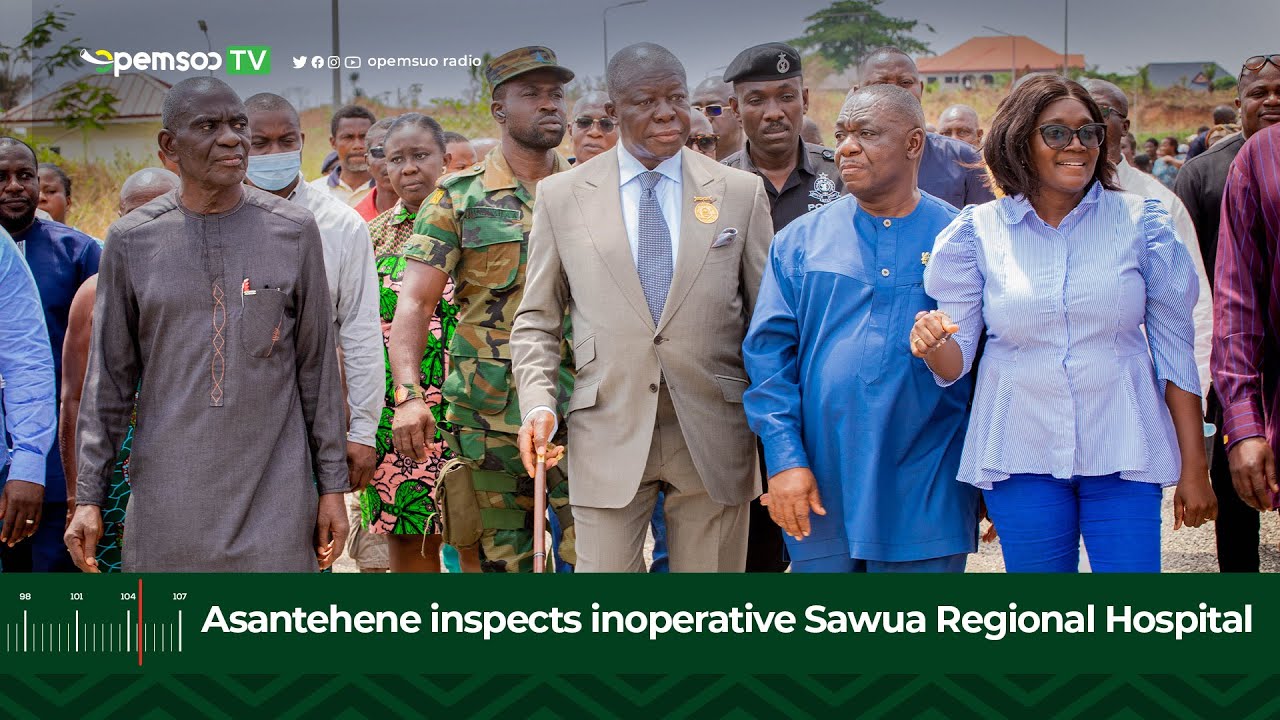 Asantehene inspects inoperative Sawua Regional Hospital