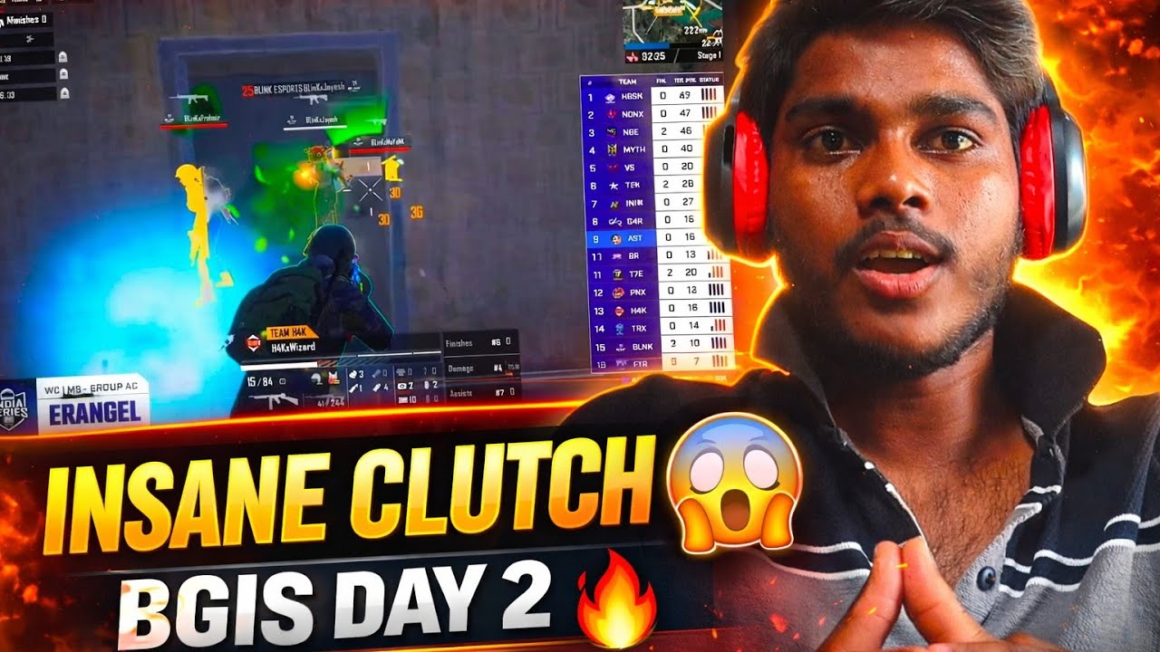 BGIS 2026 Day 2 Wildcard 🔥 Intense Fight in Erangel | Pro Moments @kraftonindiaesports 