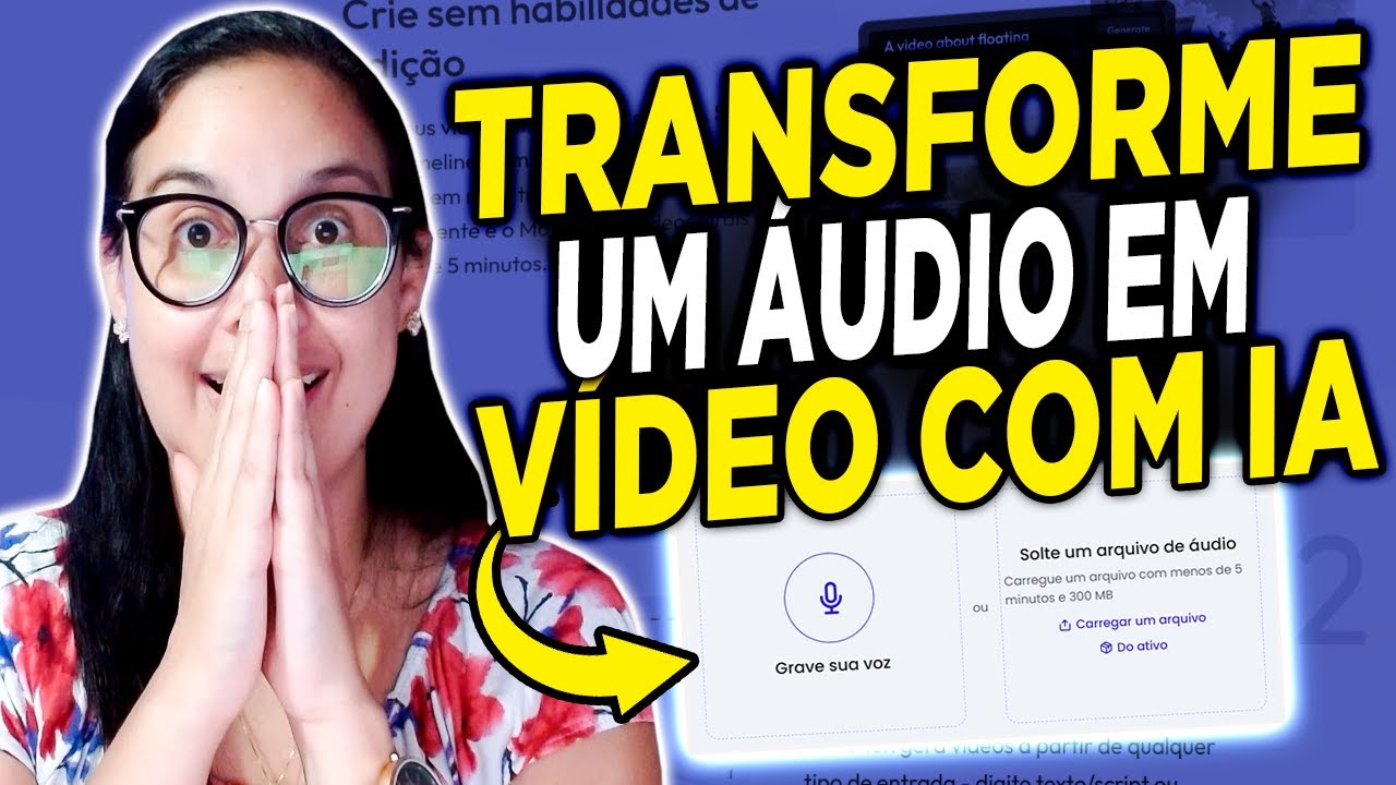 Transforme QUALQUER ÁUDIO em VÍDEO RÁPIDO e COMPLETO com Essa IA