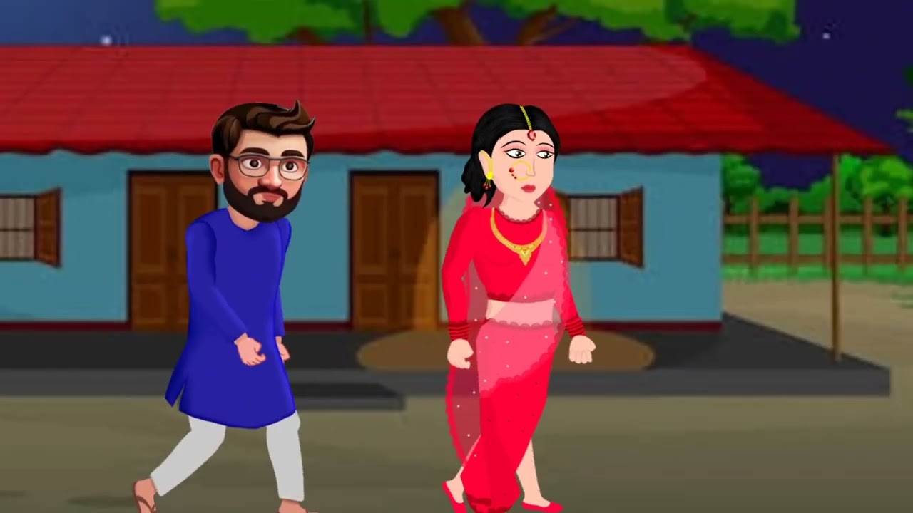 लाल साड़ी वाली चुड़ैल। नई मजेदार कहानी हिंदी एचडी कार्टून वीडियो।। new story Hindi HD videos cartoon