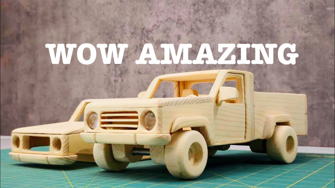 Making A Very CUTE Wooden Truck Model With Simple Tools/Craft Project DIY