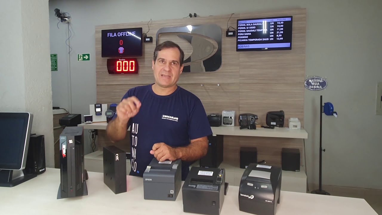 Impressora não fiscal, computador,  SSD e HD