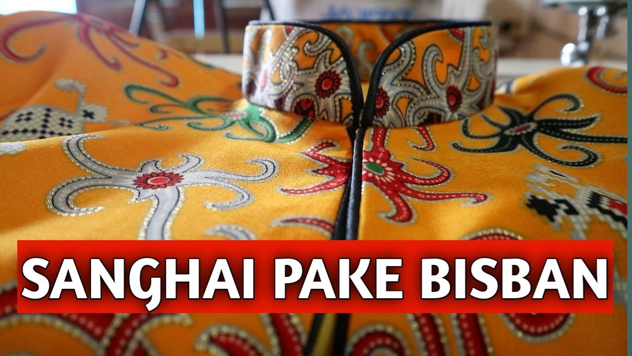 penjahit mentari membuat kerah sanghai pake bisban