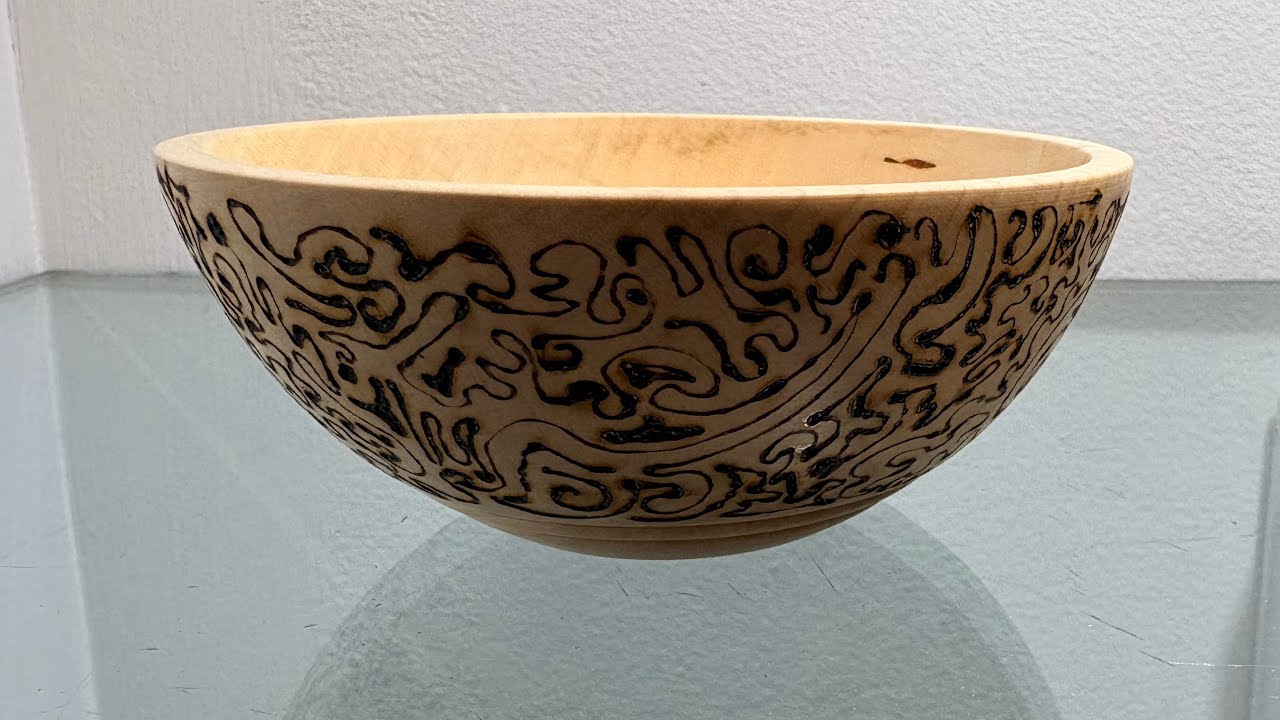 Lloyd Moyer Turns and Decorates a Small Bowl