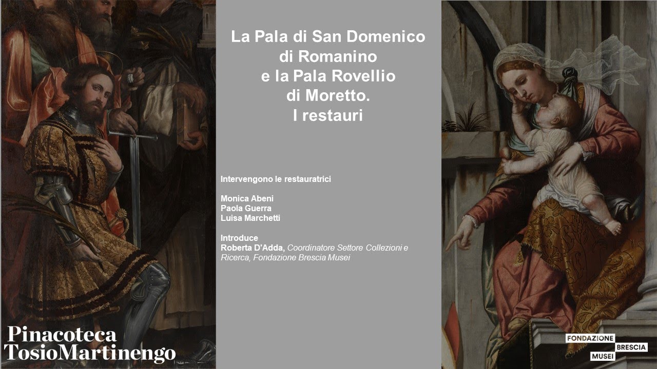 PRESENTAZIONE DEL RESTAURO della Pala di San Domenico di Romanino e della Pala Rovellio di Moretto