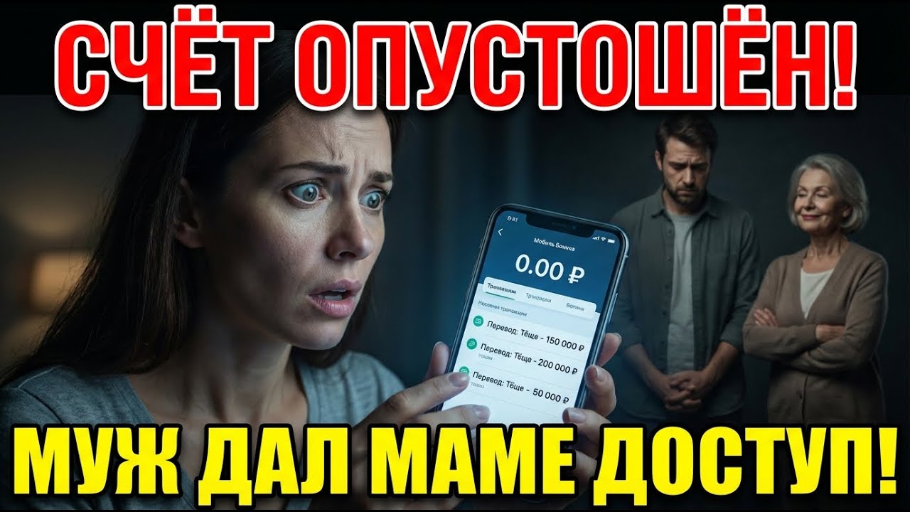 СВЕКРОВЬ ОПУСТОШИЛА СЧЁТ! МУЖ дал ей ДОСТУП к нашим деньгам