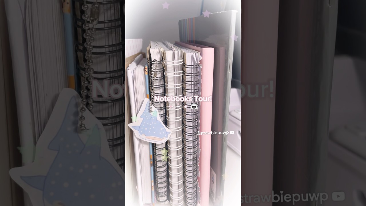 (^_^) notebook tour !! ໒꒰ྀི｡- ˕ -｡꒱ྀི১ 🧁🐼 #notebook #diy #stickers #cutecore #shoujogirl #crafts